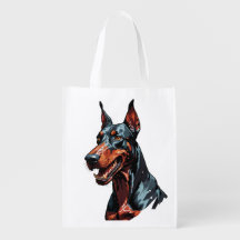 Portrait de Doberman féroce Cadeau de chien agress