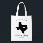 Sac Réutilisable Sac d'accueil de mariage du Texas pour hors des<br><div class="desc">Remplissez ce sac de vos festins préférés du Texas pour des invités à votre mariage !</div>