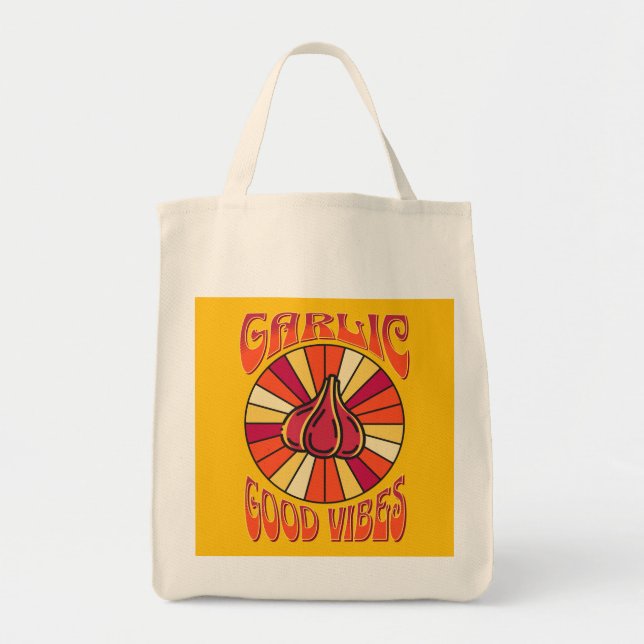 Sac réutilisable super Garlic Good Vibes (Devant)