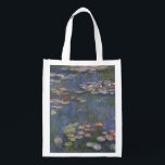 Sac Réutilisable Water Lilies by Claude Monet<br><div class="desc">Claude Monet - Nappes D'Eau. Belle peinture florale aux belles couleurs de Claude Monet. Cadeaux imprimés de haute qualité,  estampes,  pochettes de téléphone et de nombreux autres grands cadeaux.</div>