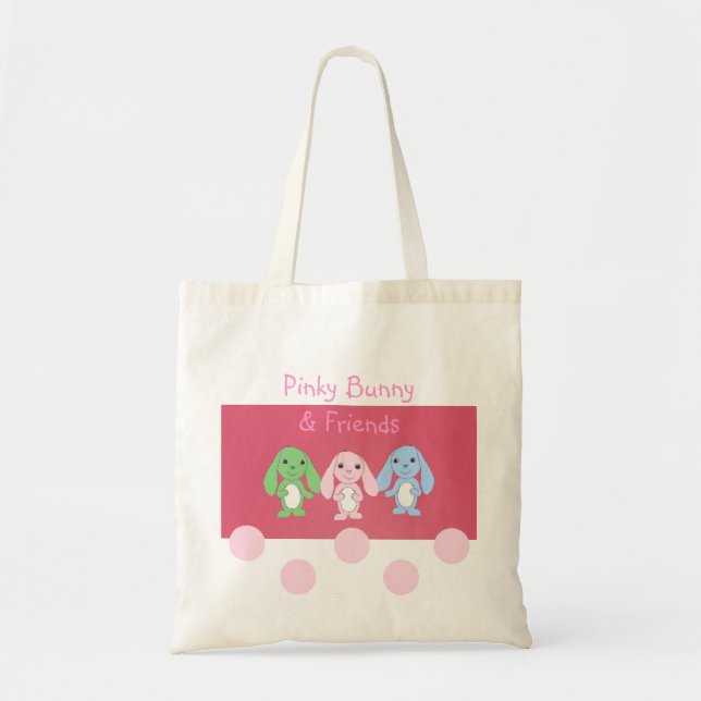 Sac rosâtre 1 de lapin et d'amis (Devant)