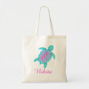 Sac rose de bibliothèque de coeurs de tortue
