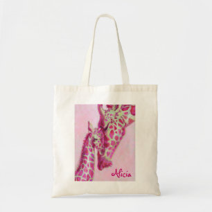 sac rose de girafes