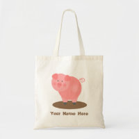 Sac rose de magma de boue de porc