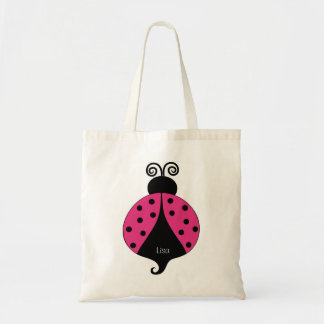 Sac rose et noir de bande dessinée de coccinelle