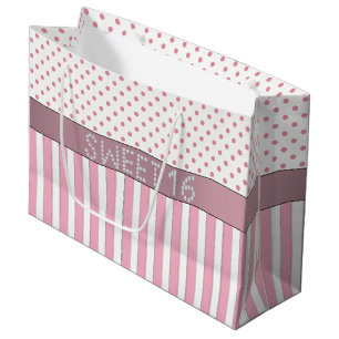Sac rose L de cadeau du bonbon 16 à diamant de