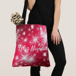 Sac rouge Joyeux Noël Tote Célébrez Noël