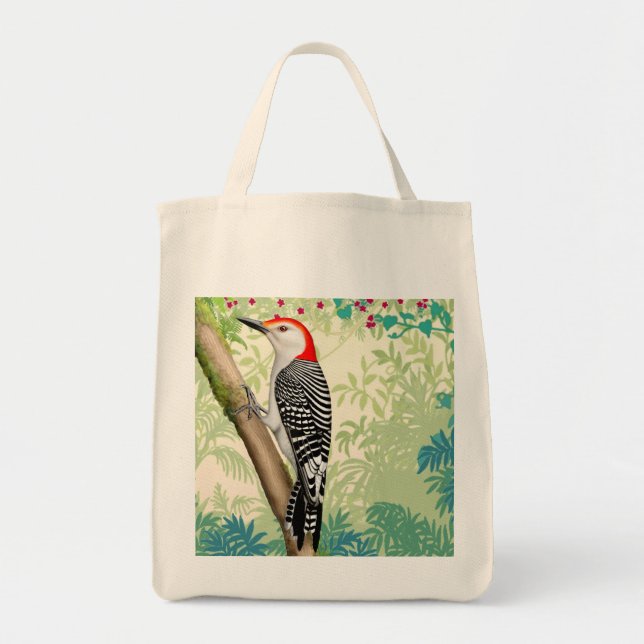 Sac sauvage d'oiseau de pivert gonflé par rouge (Devant)