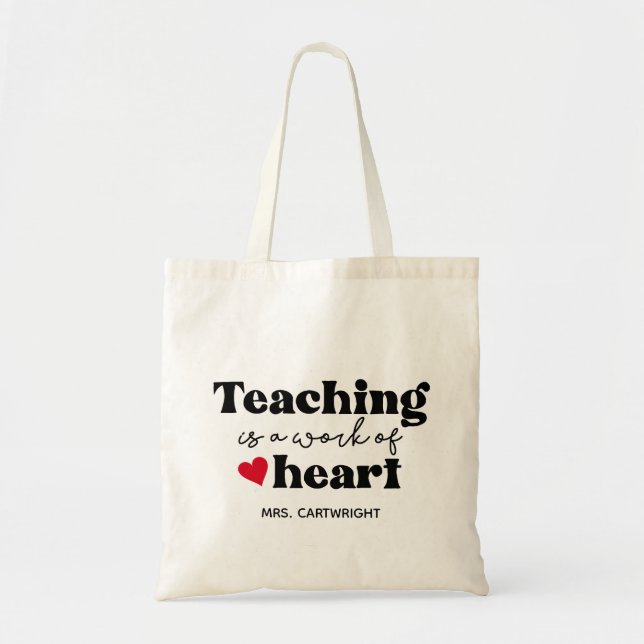 Sac Script Stylé Enseignant Moderne (Devant)