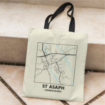 Sac St Asaph, Denbighshire Plan de Ville