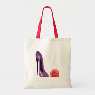 Sac stylet de chaussure de rose rouge et de lilas