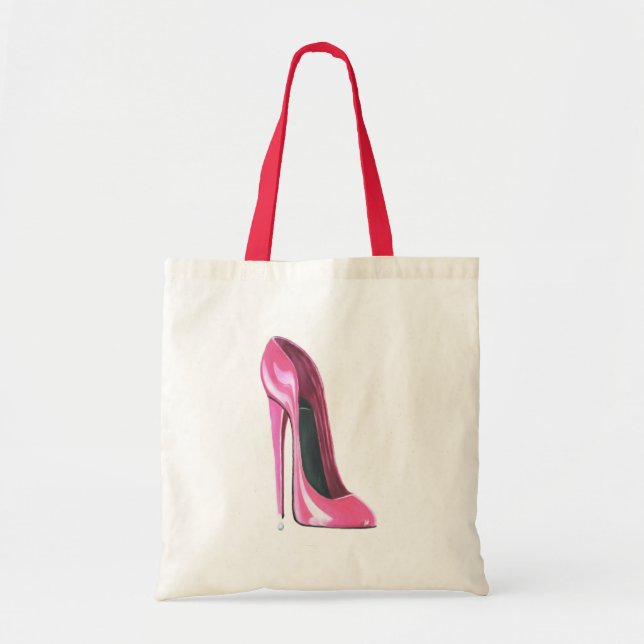 Sac stylet rose d'art de chaussure de talon haut (Devant)