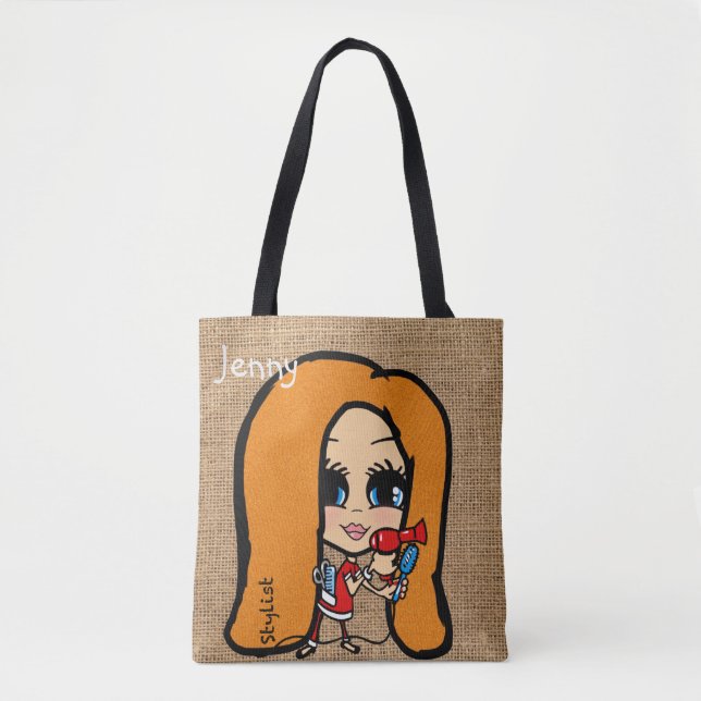 Sac Styliste de cheveux personnalisées Caricature  (Devant)
