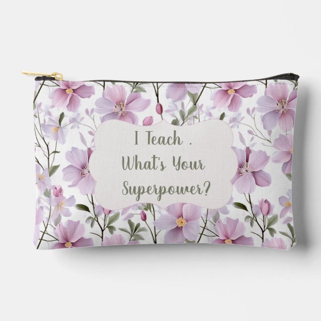 Sac Superpuissance Florale Enseignant  (Recto)