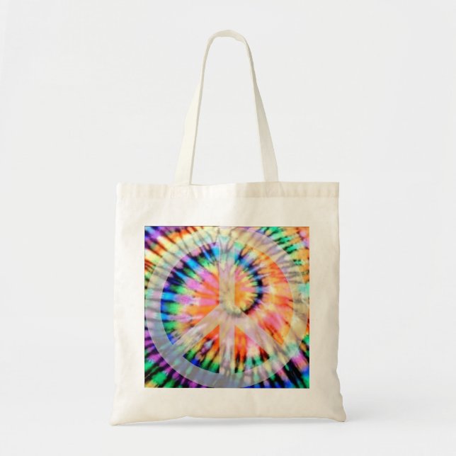 Sac teint par cravate de signe de paix (Devant)