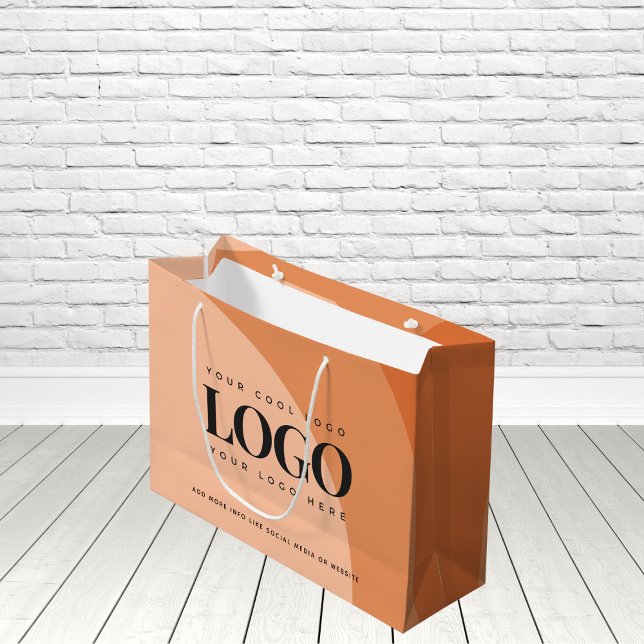 Sac Terracotta Orange Brûlé Ajoutez le logo de vot (Créateur téléchargé)