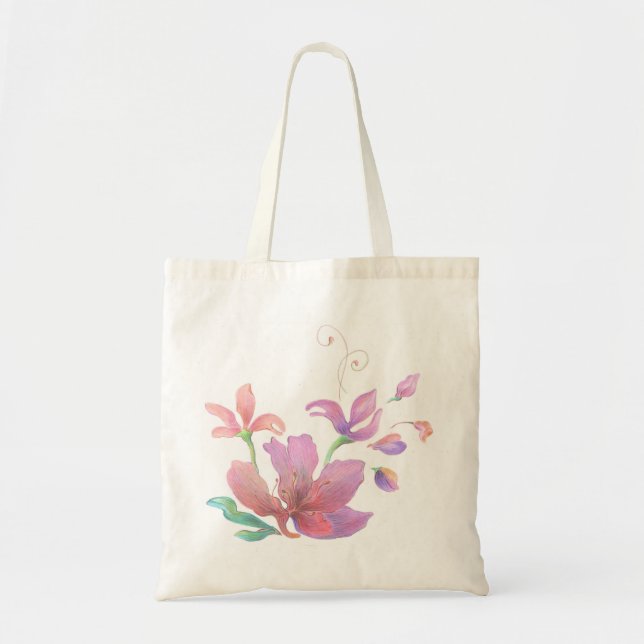 Sac tiré par la main de fleur (Devant)