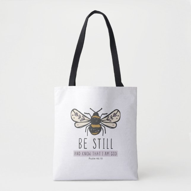 sac tote abeille bourdonneuse d'écriture (Devant)