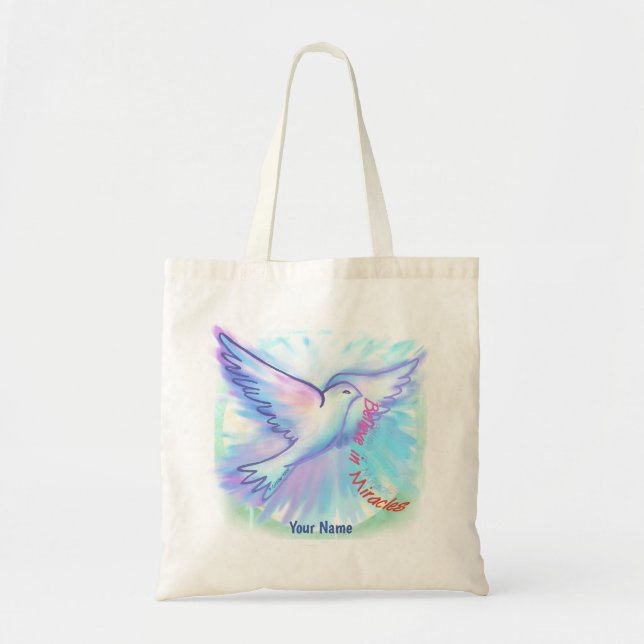 Sac tote chrétien Miracles Dove (Devant)