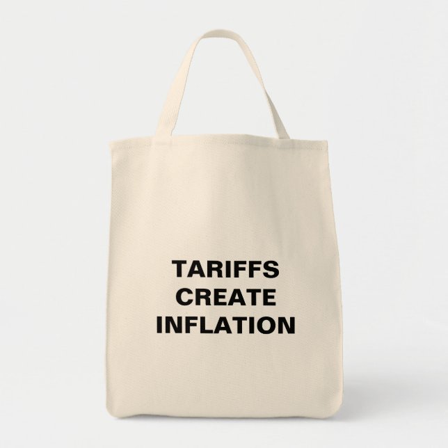 Sac Tote Épicière Tarifs Crée Inflation™ (Devant)