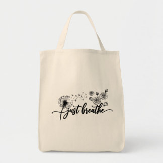 Sac Tote Just Breathe Citations Inspirantes Bon 