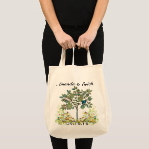 Sac Tote Lune de Miel Date Mariage Arbre Tourbillo