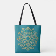 Sac Totem Géométrie Sacrée Turquoise