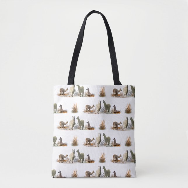 Sac tout imprimé Llama Meadow (choisir la couleur) (Devant)
