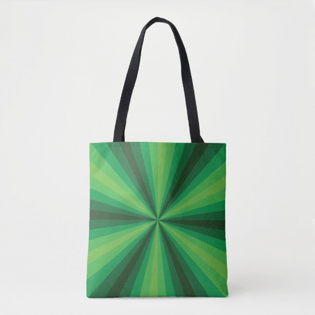 Sac tout-sur-impression vert d'illusion optique (Devant)