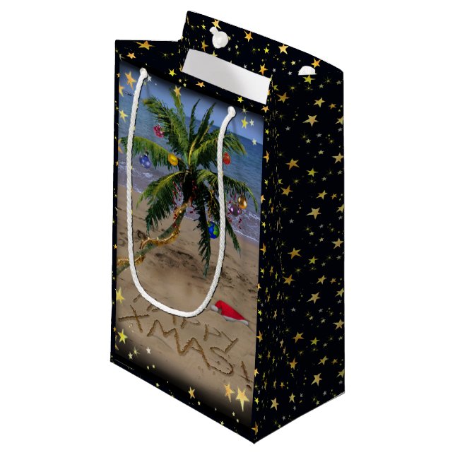 Sac tropical de cadeau de Noël (Devant Angle)