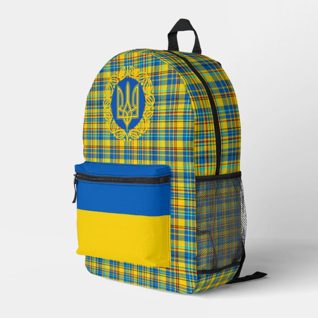 sac Ukraine, sac à dos drapeau ukrainien, Tryzub (Coin arrière droit)