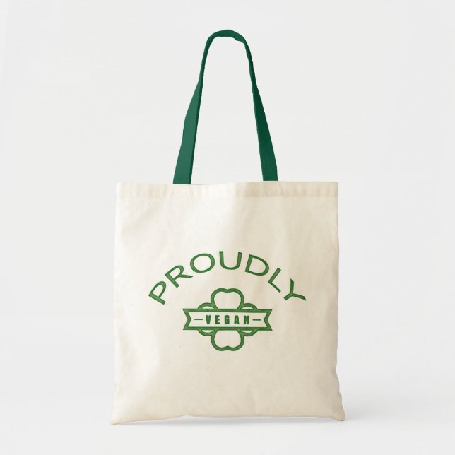 sac vert cool fièrement vegan sac épicerie sac à m (Devant)