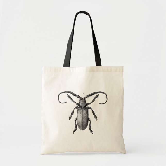 Sac vintage d'illustration de scarabée (Devant)
