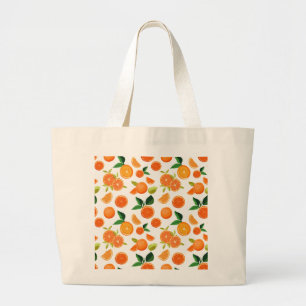 Sac 'Zesty Orchard' à motif vibrant orange et feui