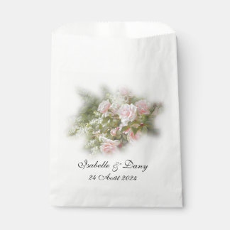 Sachets décoratifs en papier à motif de rose.