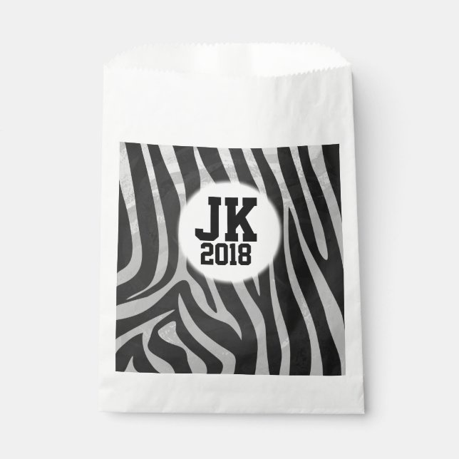 Sachets En Papier 12de12 Sac de préférence personnalisé Zebra (Devant)