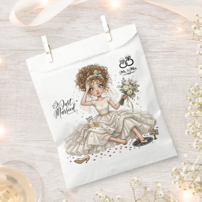 Sachets En Papier #18 Mignonne mariée amusante (Coupé)