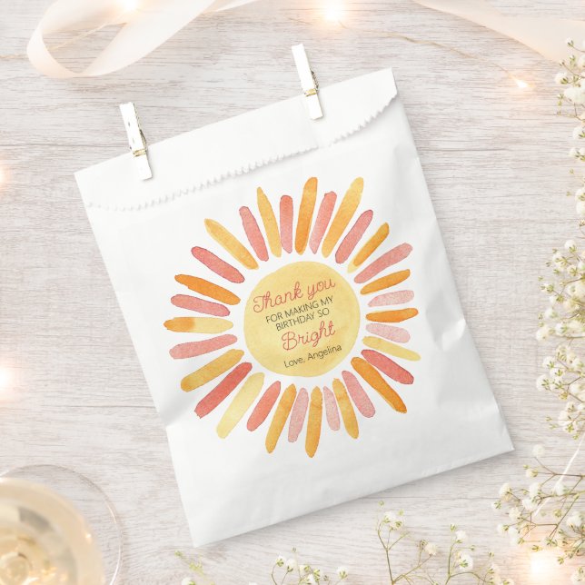 Sachets En Papier 1ère excursion autour du Merci de fête d'anniversa (Coupé)