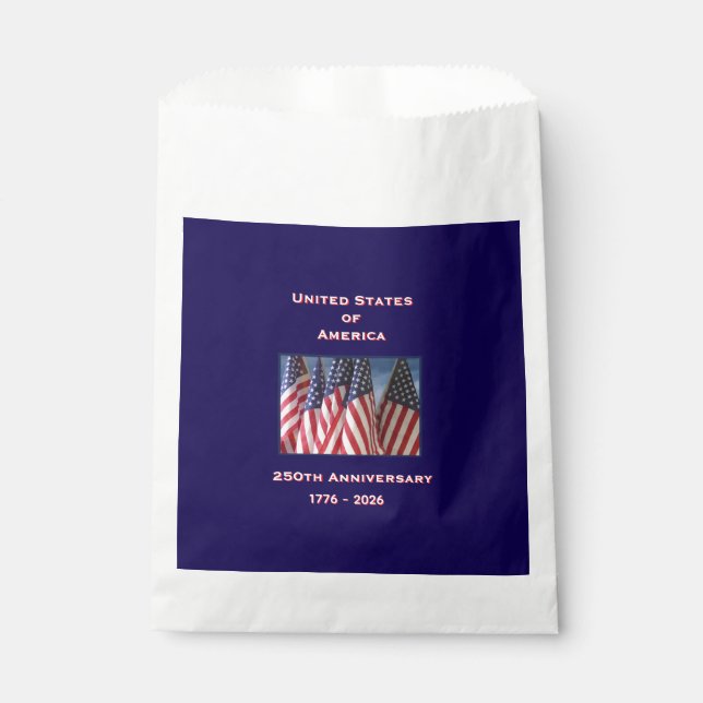 Sachets En Papier 250e anniversaire USA Patriotique (Devant)