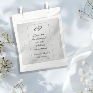 Sachets En Papier 25e anniversaire Mariage Merci de bague en diamant
