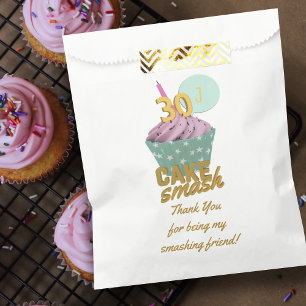 Sachets En Papier 30ème Sac de faveur de Merci de partie de fracas