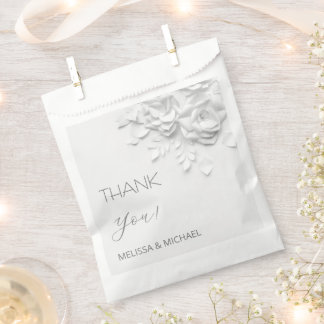 Sachets En Papier 3D Paper Cut Roses Wedding Thank You