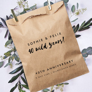 Sachets En Papier 40e anniversaire   40 Années Sauvages Semences Rus