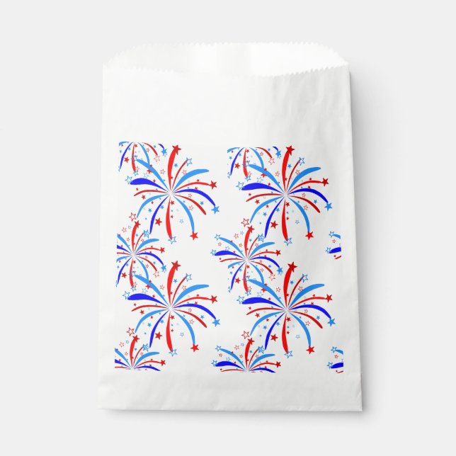 Sachets En Papier 4 juillet indépendance feux d'artifice stars (Devant)