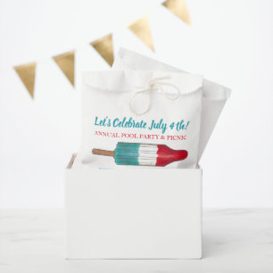 Sachets En Papier 4 juillet Quatrième partie Rocket Ice Pop Popsicle