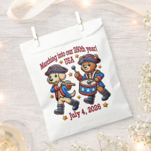 Sachets En Papier 4 juillet Semiquincentenaire du 250e anniversaire 