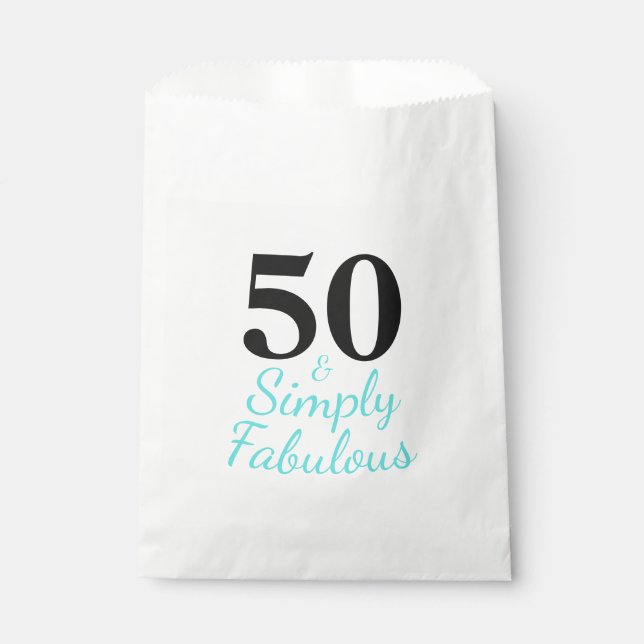 Sachets En Papier 50 ans et Fabuleux Anniversaire (Devant)