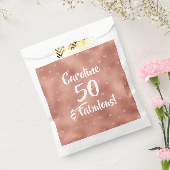 Sachets En Papier 50 et fabuleux anniversaire personnalisé (Scellé)