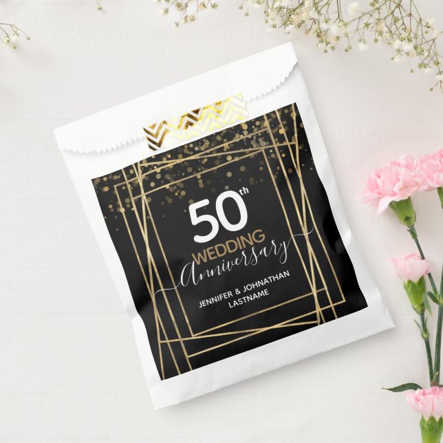 Sachets En Papier 50e anniversaire du Mariage Favor Bags (Scellé)