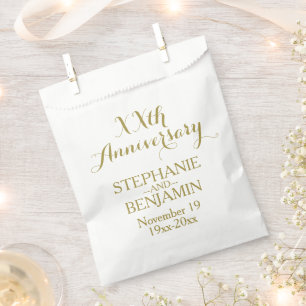 Sachets En Papier 50e anniversaire ou autre Mariage - Police de scri
